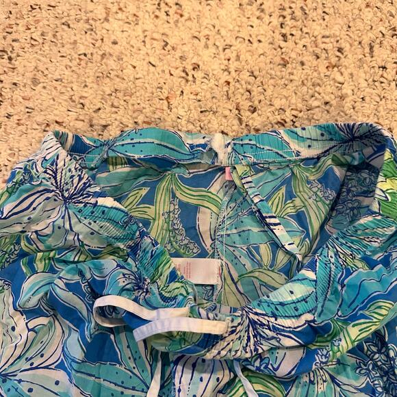 Lilly Pulitzer S Georgia May Tall Me Palazzo Pants Blue Preppy Resort Blue Sea - Picture 11 of 12